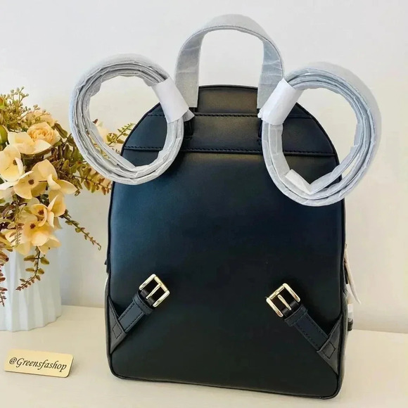 NWT Michael Kors Jaycee Medium Zip Pocket Backpack Black new - Picture 4 of 9